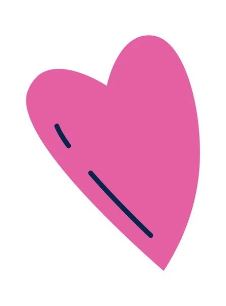 Στοιχείο Σχεδιασμού Σχήματος Καρδιάς Εικονογράφηση Διανύσματος — Διανυσματικό Αρχείο