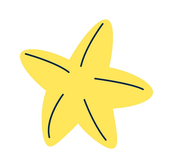 Starfish Ontwerp Element Vectorillustratie — Stockvector