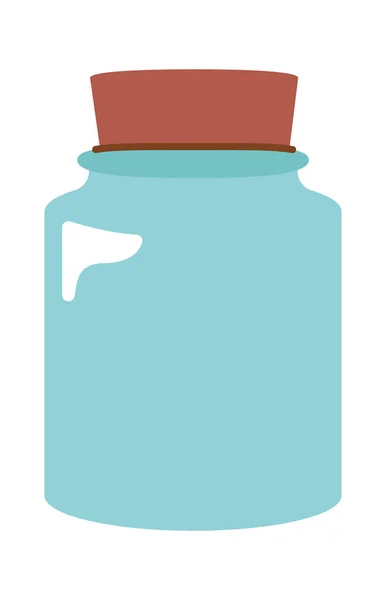 Glass Jar Chemistry Equipment Vector Illustration — Stock Vector