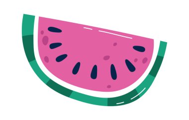 Taze karpuz meyvesi. Vektör illüstrasyonu