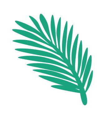 Tropik bitki yaprağı şekli. Vektör illüstrasyonu