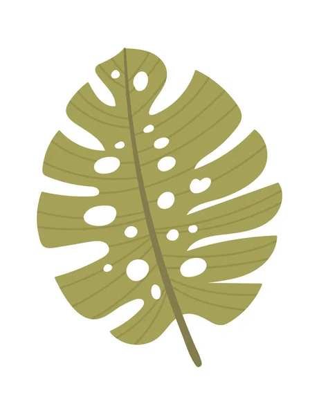 エキゾチックな熱帯の葉 ベクターイラスト — ストックベクタ