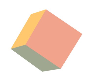 Tahta kare blok Vektör İllüstrasyonu