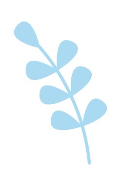 Düz yaprak dalı Vektör İllüstrasyonu