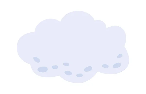 Flat Sky Cloud Vector Illustration — Stock Vector