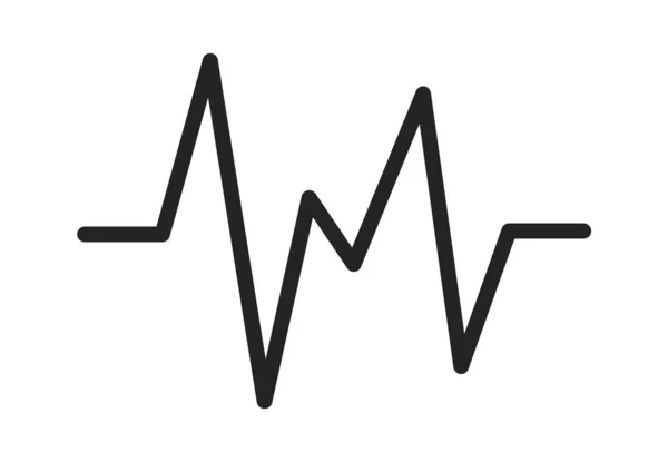Heart Rhythm Symbol Pulse Vector Illustration — Stock Vector