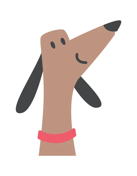 Χαριτωμένο Κατοικίδιο Ζώο Σκύλος Εικονογράφηση Διάνυσμα — Διανυσματικό Αρχείο