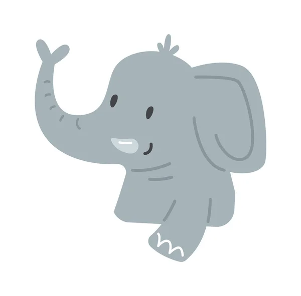 面白い象のキャラクターベクトルイラスト — ストックベクタ