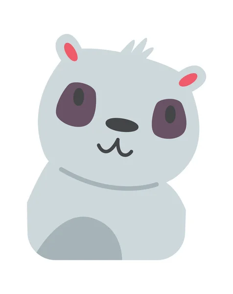 Panda Urso Cabeça Vetor Ilustração — Vetor de Stock
