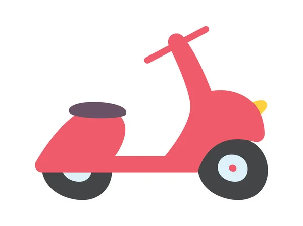 Driving Scooter Transport Vector Illustration — Stock Vector