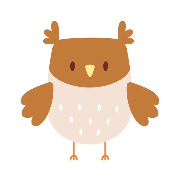 Cute Owl Bird Vector Illustration — Stock Vector