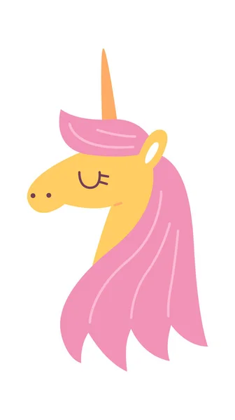 Magical Unicorn Head Vector Illustration — Stock Vector