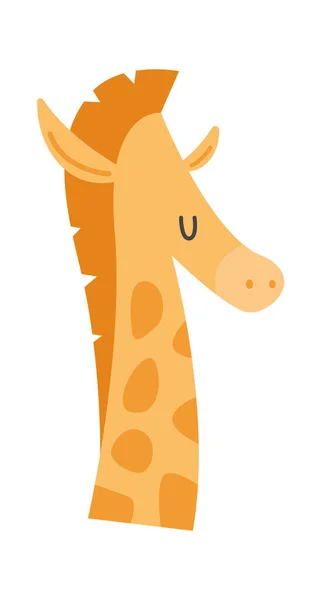 Illustration Vectorielle Tête Girafe Dessin Animé — Image vectorielle