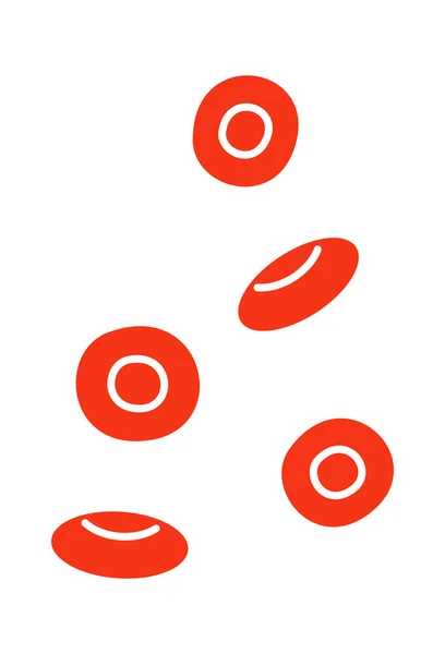 Vlakke Bloedcellen Vector Illustratie — Stockvector