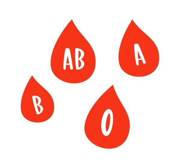 Flat Blood Drops Vector Illustration — Stock Vector