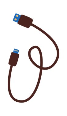 USB kablo bağlantısı Vektör İllüstrasyonu