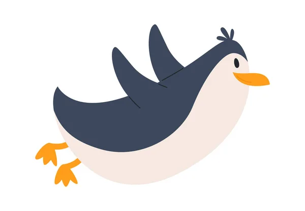 Fliegender Pinguin Vogel Vektor Illustration — Stockvektor