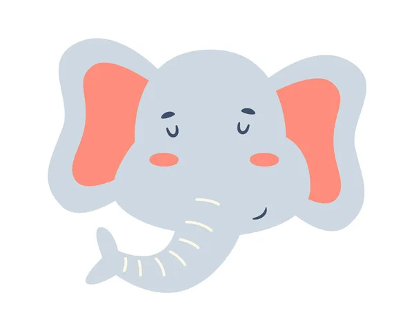 Elephant Animal Head Vector Illustratie — Stockvector