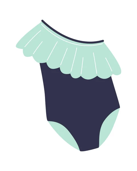 Piece Swimsuit Swimwear Vector Illustration — 스톡 벡터