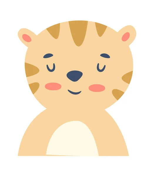 タイガー動物の頭ベクトルイラスト — ストックベクタ