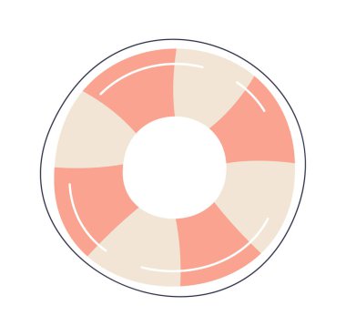 Plaj Lifebuoy seyahat vektör çizimi