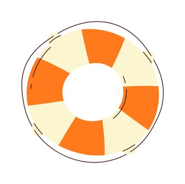 Düz Yüzen Yaşam Şamandırası Vektör İllüstrasyonu