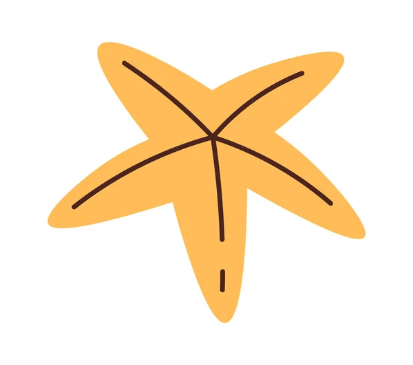 Platta Havet Starfish Vektor Illustration — Stock vektor