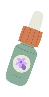 Lavanta Kozmetik Serum Vektörü İllüstrasyonu