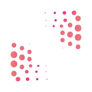 Yarım Tonlu Noktalı Element Vektör İllüstrasyonu