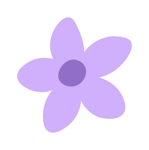 Lavendel Blomma Huvud Vektor Illustration — Stock vektor