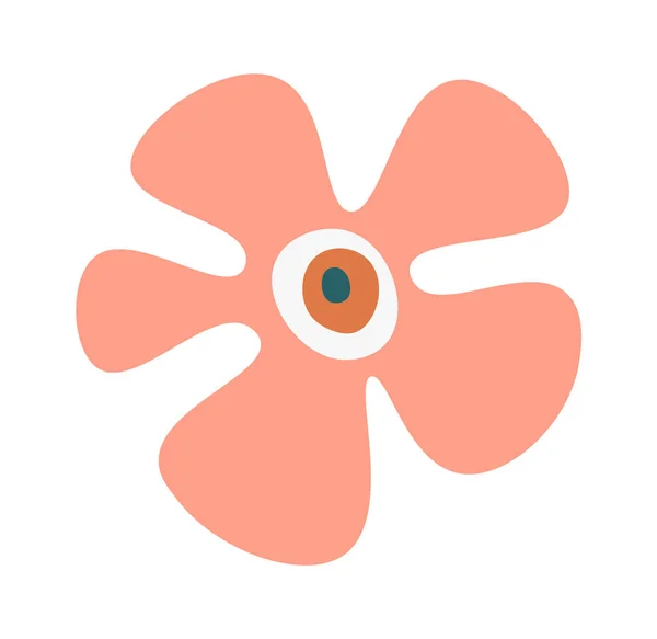 Illustration Vectorielle Tête Fleur Boho — Image vectorielle