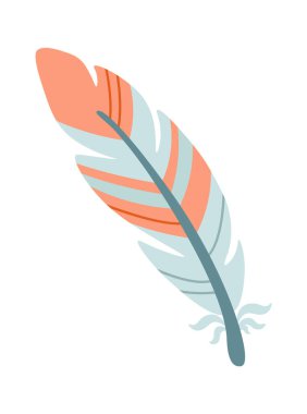 Renkli Kuş Tüyü Vektör İllüstrasyonu