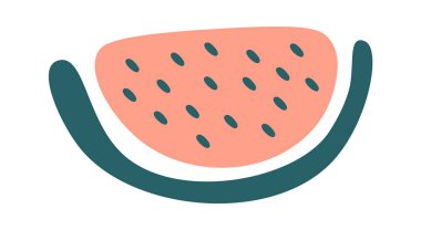 Karpuz Meyve Dilimi Vektör İllüstrasyonu