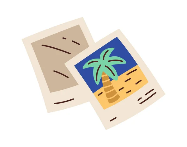 Cartões Postais Sobre Beach Paradise Vector Illustration —  Vetores de Stock