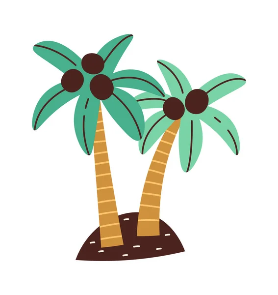 Palmy Plaży Wektor Ilustracja — Wektor stockowy