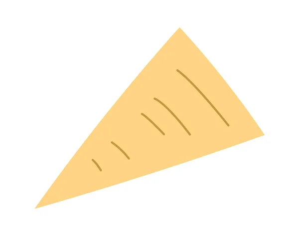 Triangolo Formaggio Snack Vettoriale Illustrazione — Vettoriale Stock