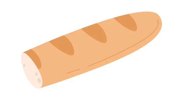 Illustrazione Del Vettore Cottura Del Pane Baguette — Vettoriale Stock
