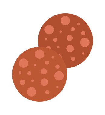 Salam Sosisi Dilimleme Vektörü İllüstrasyonu