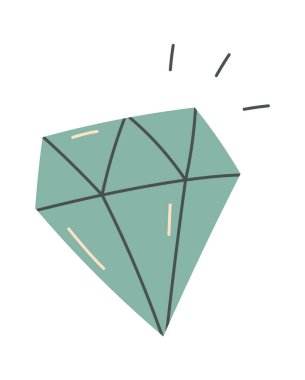 Parlak elmas mücevher taşıyıcı illüstrasyonu