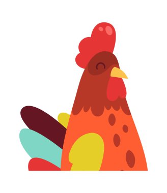 Horoz kuşu çiftliği hayvan vektörü illüstrasyonu