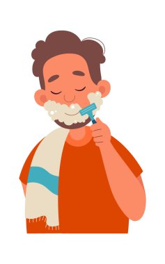 Sakal Tıraşı Vektörü İllüstrasyonu