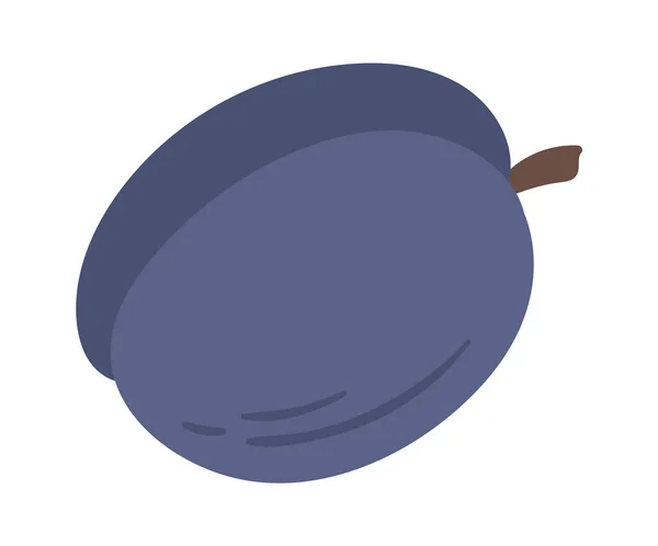 Illustration Vectorielle Icône Fruit Prune — Image vectorielle