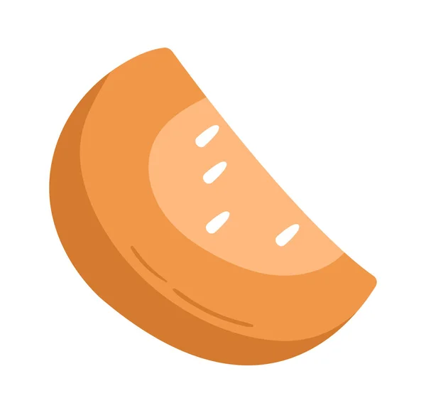 Illustrazione Vettoriale Della Fetta Melone — Vettoriale Stock