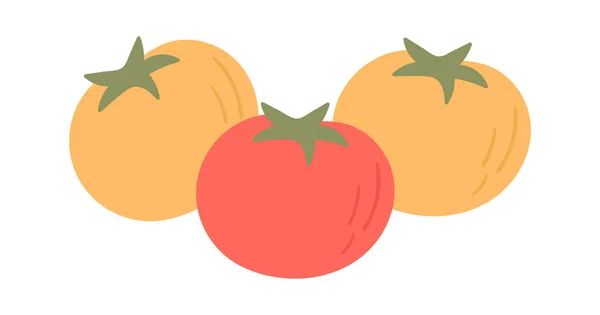 トマト野菜アイコンベクトルイラスト — ストックベクタ