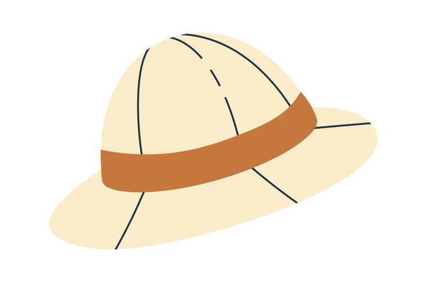 Sombrero Turístico Solar Aire Libre Vector Ilustración — Vector de stock