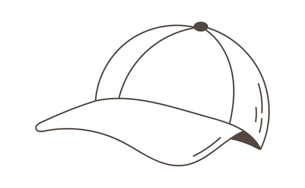 Ikona Ikony Baseball Cap Vektor Ilustrace — Stockový vektor