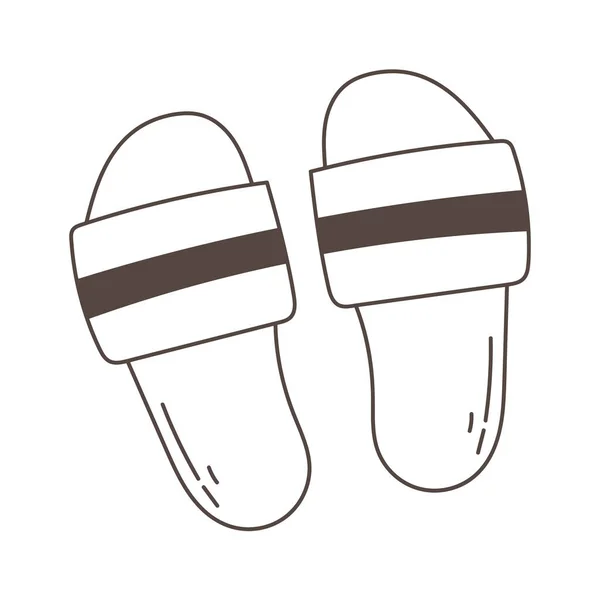 Ilustrasi Vektor Sepatu Flops Flip - Stok Vektor