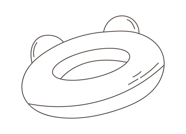 Opblaasbare Ring Lined Vector Illustratie — Stockvector