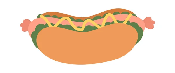Εικονογράφηση Διάνυσμα Φάστ Φούντ Hot Dog — Διανυσματικό Αρχείο