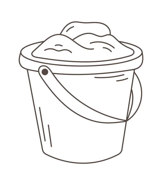 Bucket Sand Vector Illustration — Stock Vector